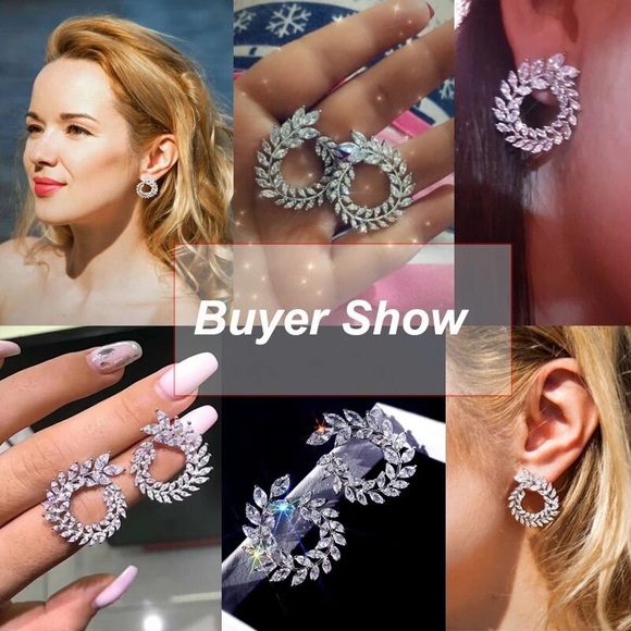 3 ct. t.w. Marquise Cut Olive Branch Earrings - Picture 9 of 16